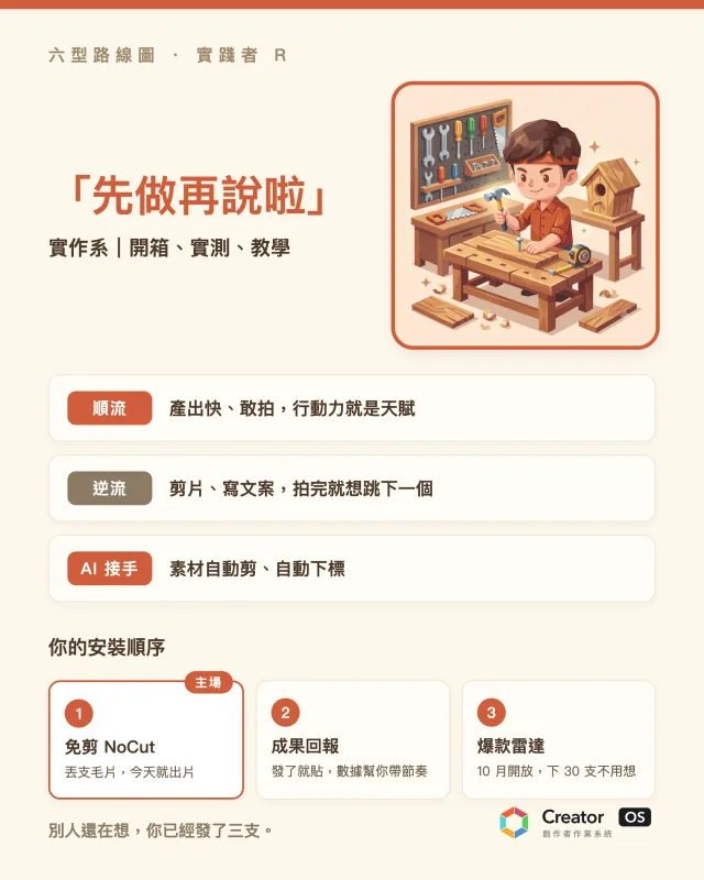 實踐者 R 的路線卡：先做再說啦