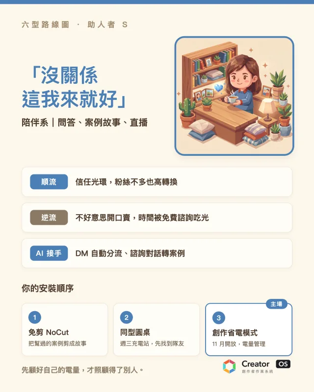 助人者 S 的路線卡：沒關係這我來就好
